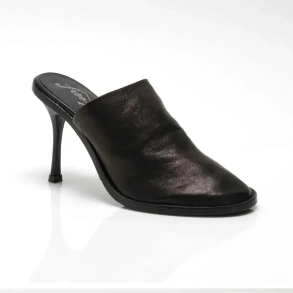 NEW Free People Leila Heeled Leather Mules size 37 US 6.5-7 - Picture 12 of 13